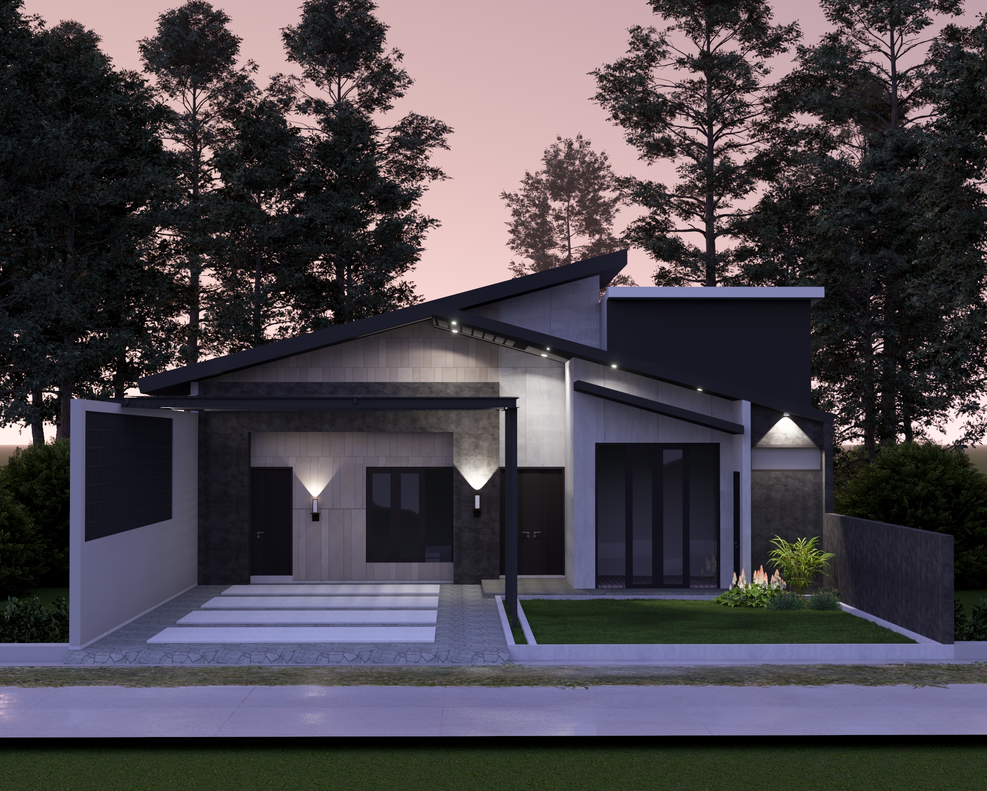 Interior modern minimalis dengan aksen kayu