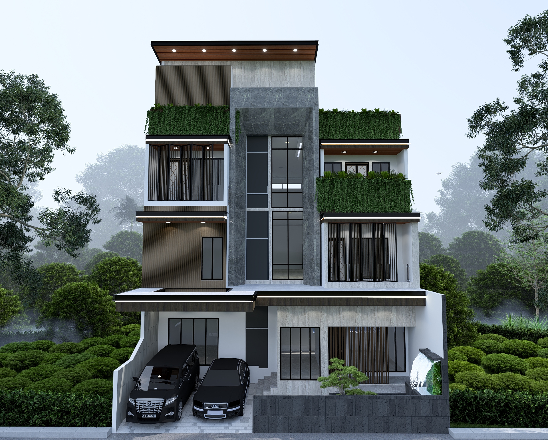 Villa mewah dengan kolam renang infinity